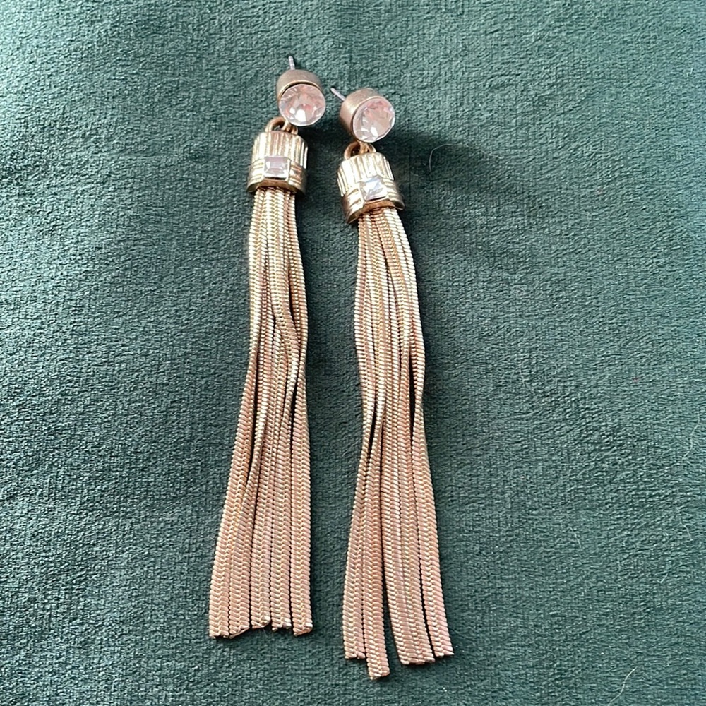 Gold tassel earrings